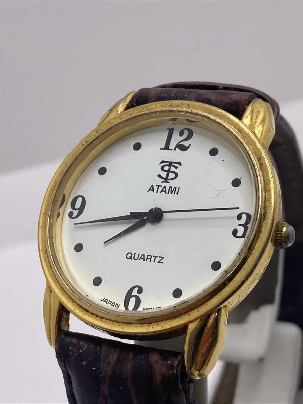 Mens Vintage Gold Plated Atami Watch New Battery